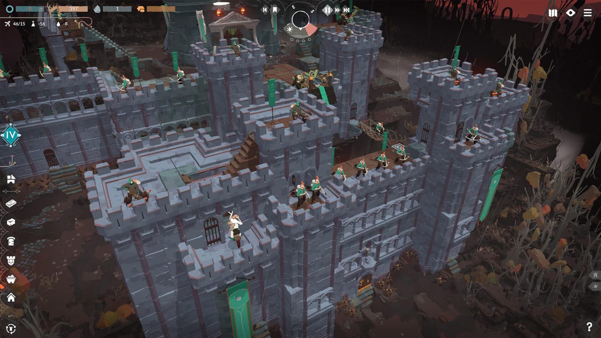 Cataclismo: castle walls and towers against a roguelike horde