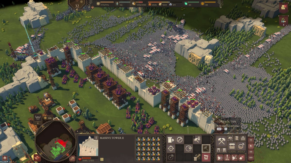 Diplomacy Is Not an Option: medieval castle under massive army siege