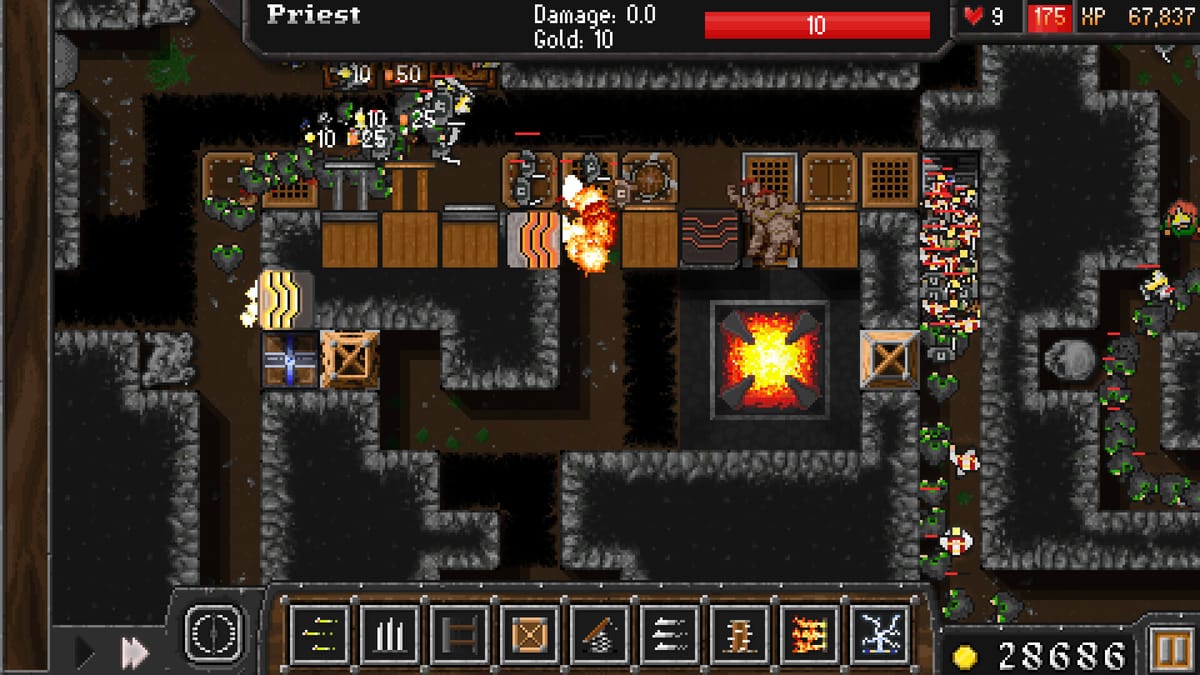 Dungeon Warfare: dungeon traps and towers engineering a deadly gauntlet